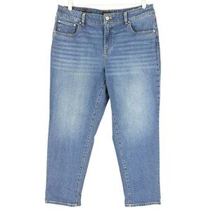 Talbots Women's Everyday Relaxed Stretch High Rise Blue Denim Jeans Size 14P